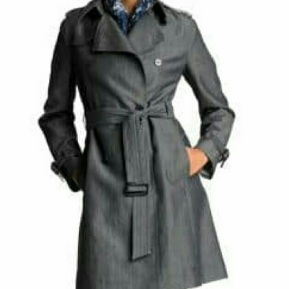 indigo trench coat
